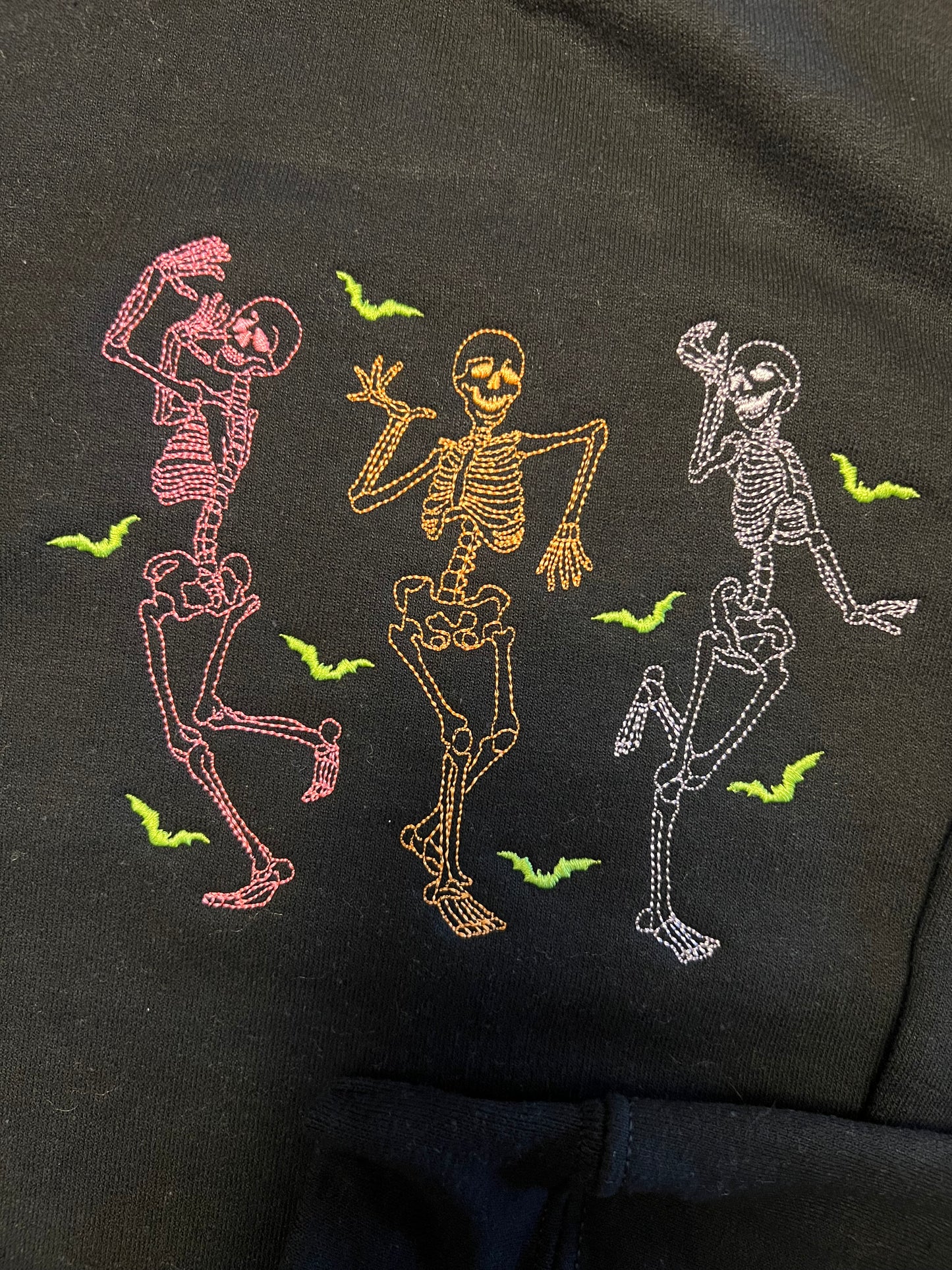 Neon Dancing Skeletons