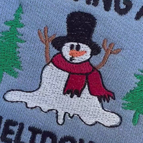 Christmas Sweatshirt Embroidered Christmas Shirt Funny Christmas Gift Snowman