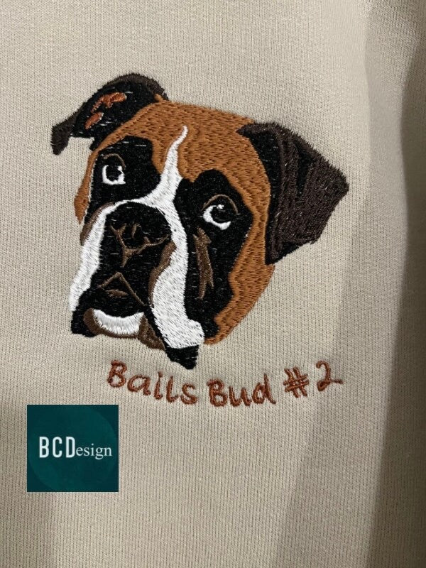Custom Embroidered Dog Sweatshirt Custom Pet Portrait Gifts For Friend Personalized Embroidery